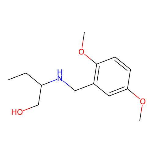 2-((2,5-Dimethoxybenzyl)amino)butan-1-ol structure