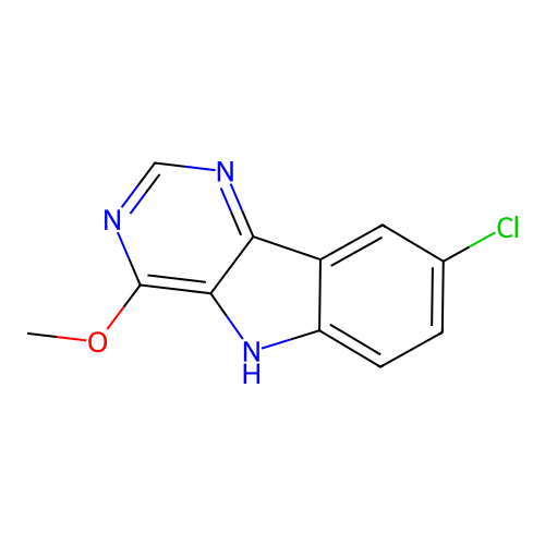 8-chloro-4-methoxy-5H-pyrimido[5,4-b]indole structure