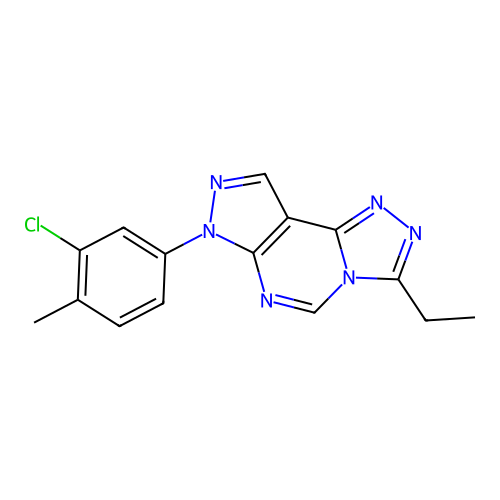 C15H13ClN6 structure