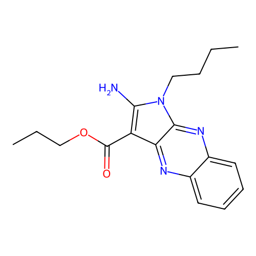 propyl 2-amino-1-butyl-1H-pyrrolo[2,3-b]quinoxaline-3-carboxylate structure