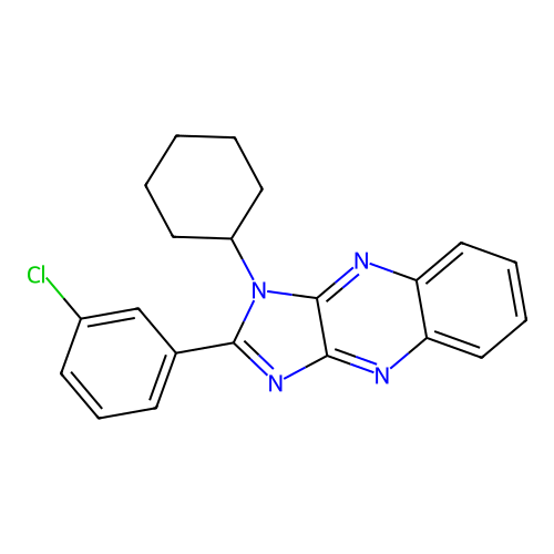 2-(3-chlorophenyl)-1-cyclohexyl-1H-imidazo[4,5-b]quinoxaline structure