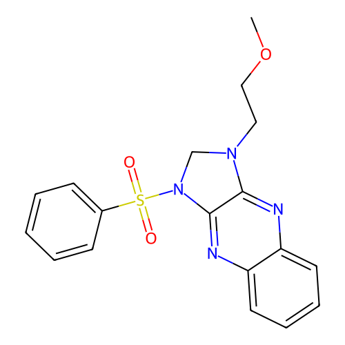 3-(benzenesulfonyl)-1-(2-methoxyethyl)-2H-imidazo[4,5-b]quinoxaline structure