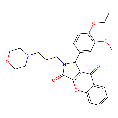1-(4-ethoxy-3-methoxyphenyl)-2-(3-morpholin-4-ylpropyl)-1,2-dihydrochromeno[2,3-c]pyrrole-3,9-dione structure