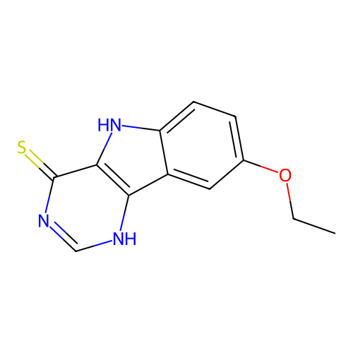 8-ethoxy-5H-pyrimido[5,4-b]indole-4-thiol structure