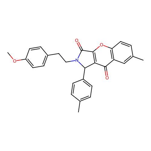 2-(4-methoxyphenethyl)-7-methyl-1-(p-tolyl)-1,2-dihydrochromeno[2,3-c]pyrrole-3,9-dione structure