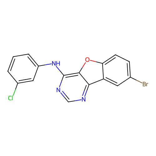 8-bromo-N-(3-chlorophenyl)[1]benzofuro[3,2-d]pyrimidin-4-amine structure