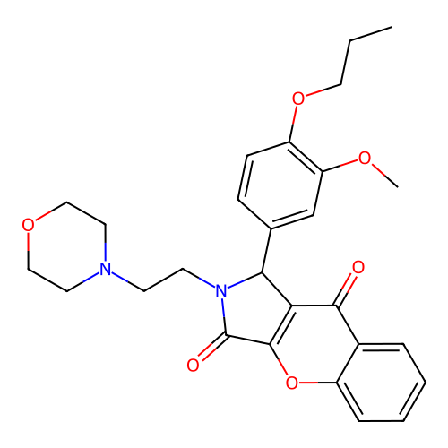 1-(3-methoxy-4-propoxyphenyl)-2-(2-morpholin-4-ylethyl)-1H-chromeno[2,3-c]pyrrole-3,9-dione structure