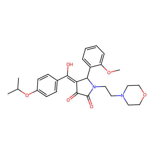 3-hydroxy-5-(2-methoxyphenyl)-1-[2-(morpholin-4-yl)ethyl]-4-[4-(propan-2-yloxy)benzoyl]-2,5-dihydro-1H-pyrrol-2-one structure