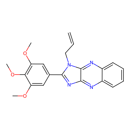 1-allyl-2-(3,4,5-trimethoxyphenyl)-1H-imidazo[4,5-b]quinoxaline structure