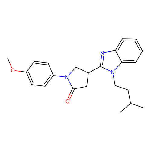 1-(4-Methoxyphenyl)-4-[1-(3-methylbutyl)benzimidazol-2-yl]pyrrolidin-2-one structure