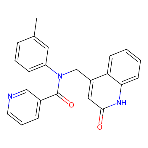 N-((2-hydroxyquinolin-4-yl)methyl)-N-(m-tolyl)nicotinamide structure