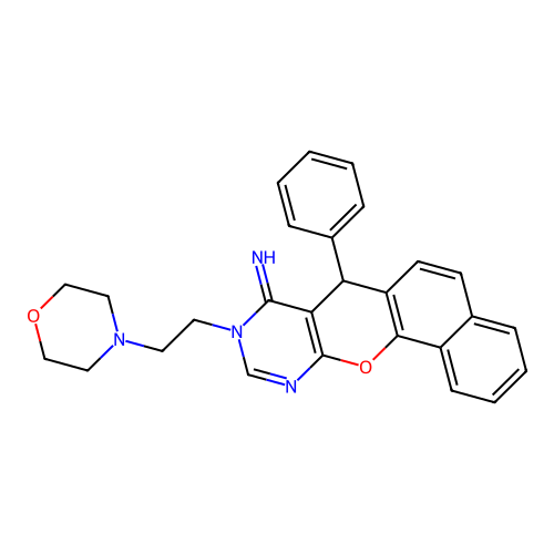 9-(2-Morpholin-4-yl-ethyl)-7-phenyl-7,9-dihydro-12-oxa-9,11-diaza-benzo[a]anthracen-8-ylideneamine structure