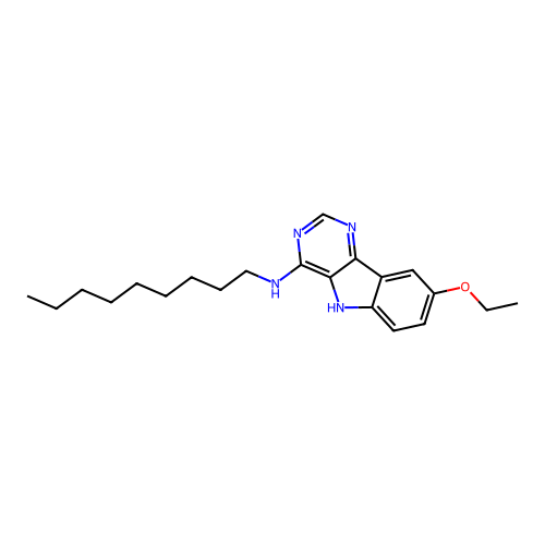 8-ethoxy-N-nonyl-5H-pyrimido[5,4-b]indol-4-amine structure