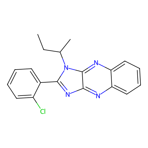 1-(butan-2-yl)-2-(2-chlorophenyl)-1H-imidazo[4,5-b]quinoxaline structure