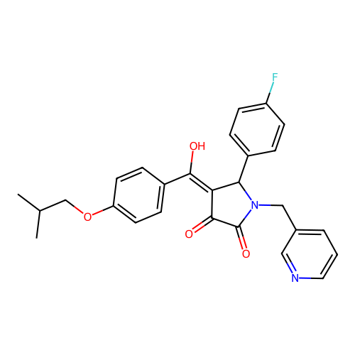 5-(4-fluorophenyl)-3-hydroxy-4-[4-(2-methylpropoxy)benzoyl]-1-[(pyridin-3-yl)methyl]-2,5-dihydro-1H-pyrrol-2-one structure