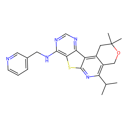 (5-Isopropyl-2,2-dimethyl-1,4-dihydro-2H-3-oxa-7-thia-6,9,11-triaza-benzo[c]fluoren-8-yl)-pyridin-3-ylme thyl-amine structure