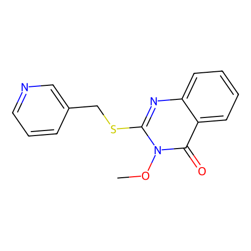 3-Methoxy-2-(3-pyridinylmethylthio)-4-quinazolinone structure
