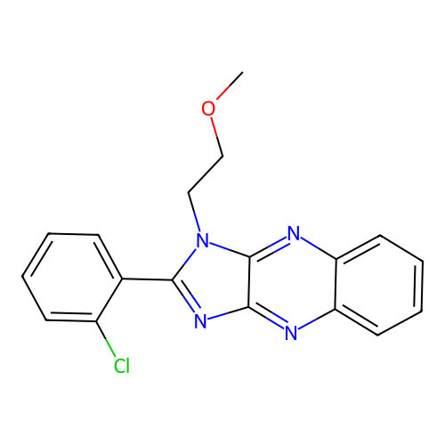 2-(2-chlorophenyl)-1-(2-methoxyethyl)-1H-imidazo[4,5-b]quinoxaline structure
