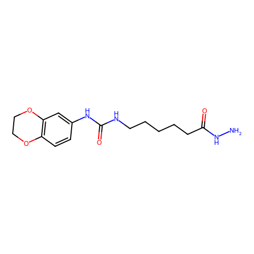 1-(2,3-Dihydro-1,4-benzodioxin-6-yl)-3-(6-hydrazinyl-6-oxohexyl)urea structure