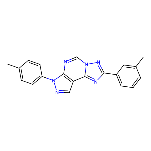 2-(m-tolyl)-7-(p-tolyl)-7H-pyrazolo[4,3-e][1,2,4]triazolo[1,5-c]pyrimidine structure