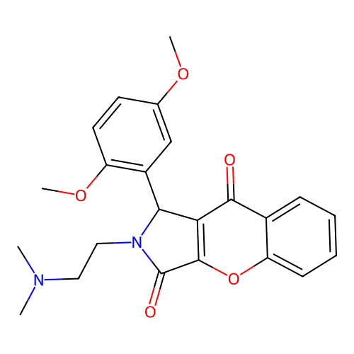 1-(2,5-dimethoxyphenyl)-2-[2-(dimethylamino)ethyl]-1,2-dihydrochromeno[2,3-c]pyrrole-3,9-dione structure