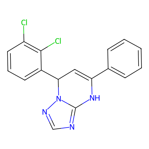 7-(2,3-Dichlorophenyl)-5-phenyl-4,7-dihydro[1,2,4]triazolo[1,5-a]pyrimidine structure