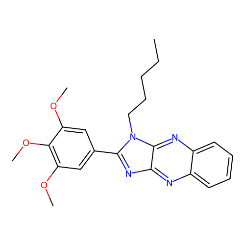 1-pentyl-2-(3,4,5-trimethoxyphenyl)-1H-imidazo[4,5-b]quinoxaline structure