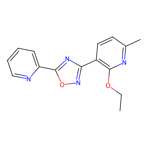 3-(2-Ethoxy-6-methyl-3-pyridinyl)-5-(2-pyridinyl)-1,2,4-oxadiazole structure