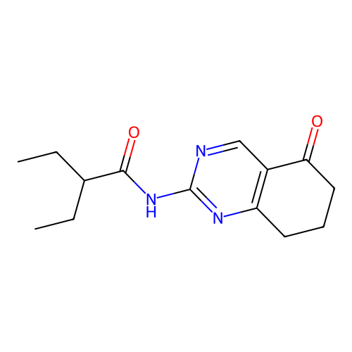 2-ethyl-N-(5-oxo-5,6,7,8-tetrahydroquinazolin-2-yl)butanamide structure
