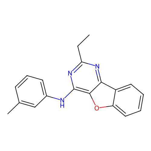 2-ethyl-N-(3-methylphenyl)[1]benzofuro[3,2-d]pyrimidin-4-amine structure
