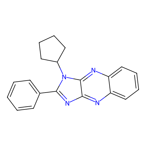 1-cyclopentyl-2-phenyl-1H-imidazo[4,5-b]quinoxaline structure