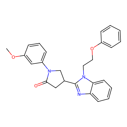 1-(3-methoxyphenyl)-4-[1-(2-phenoxyethyl)-1H-benzimidazol-2-yl]pyrrolidin-2-one structure