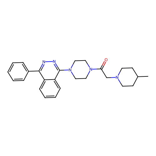 2-(4-Methylpiperidin-1-yl)-1-[4-(4-phenylphthalazin-1-yl)piperazin-1-yl]ethanone structure