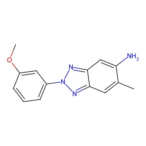 2-(3-methoxyphenyl)-6-methyl-2H-benzo[d][1,2,3]triazol-5-amine structure