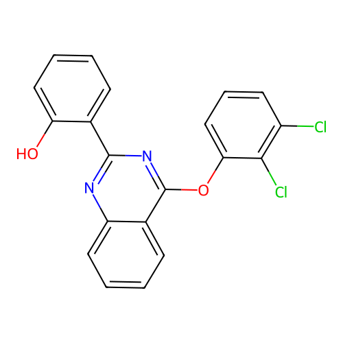 2-[4-(2,3-Dichlorophenoxy)-2-quinazolinyl]phenol structure