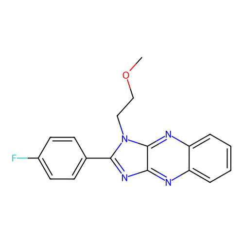 2-(4-fluorophenyl)-1-(2-methoxyethyl)-1H-imidazo[4,5-b]quinoxaline structure