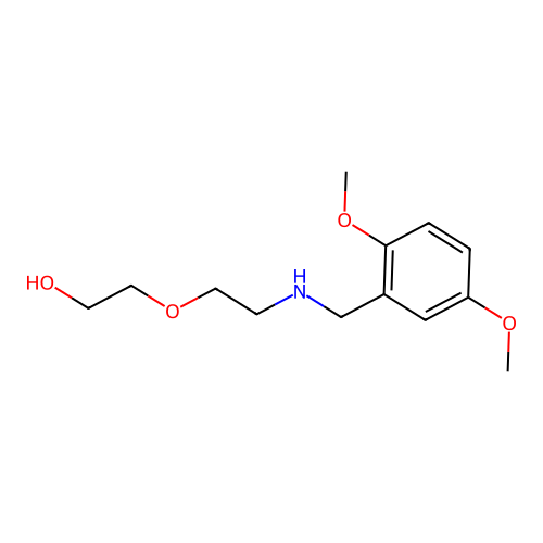2-(2-((2,5-Dimethoxybenzyl)amino)ethoxy)ethanol structure