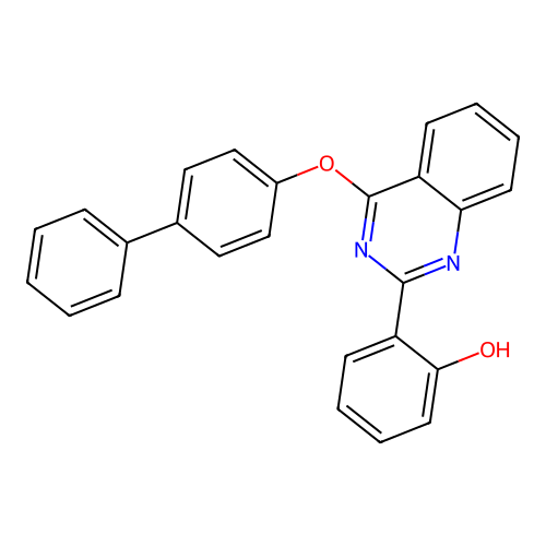 2-[4-(Biphenyl-4-yloxy)quinazolin-1-ium-2-yl]phenolate structure