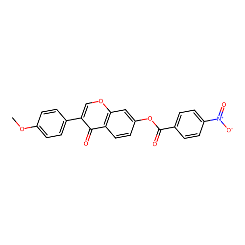 3-(4-methoxyphenyl)-4-oxo-4H-chromen-7-yl 4-nitrobenzoate structure