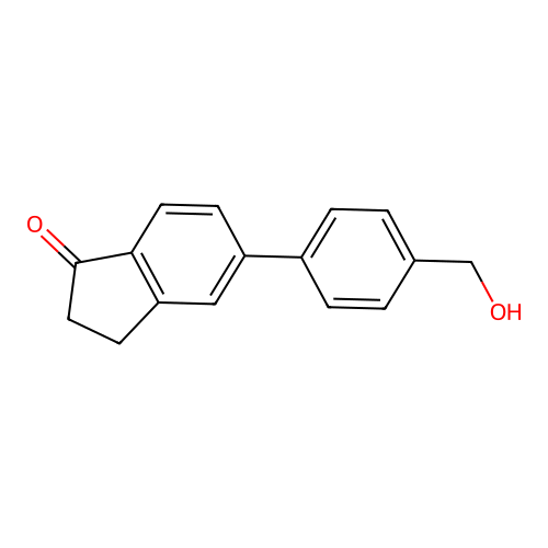 5-[4-(Hydroxymethyl)phenyl]-2,3-dihydroinden-1-one structure
