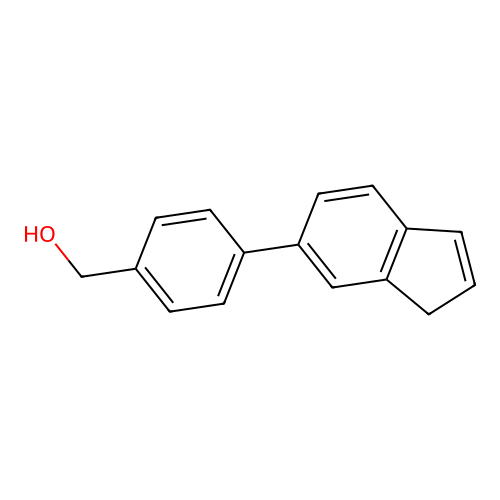 [4-(3H-inden-5-yl)phenyl]methanol structure