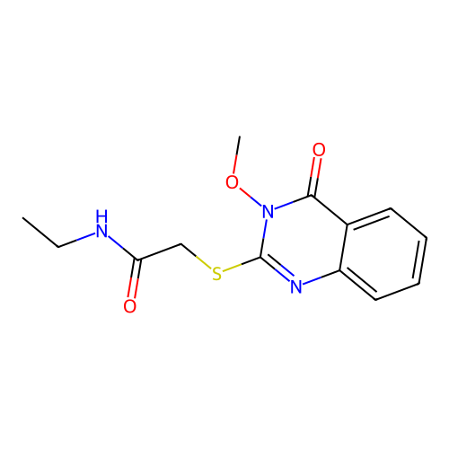 N-ethyl-2-[(3-methoxy-4-oxo-3,4-dihydroquinazolin-2-yl)sulfanyl]acetamide structure