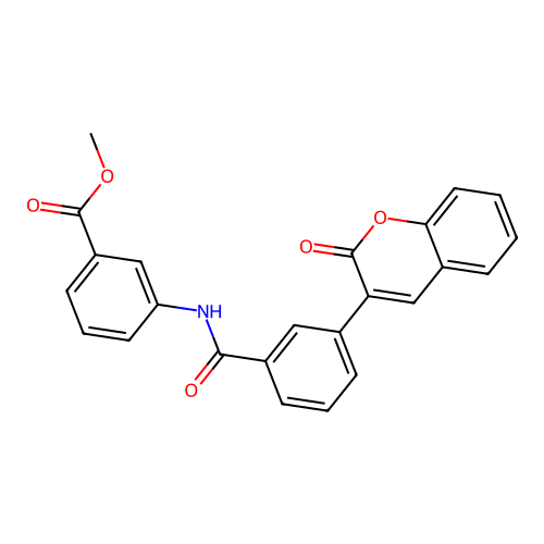 methyl 3-(3-(2-oxo-2H-chromen-3-yl)benzamido)benzoate structure