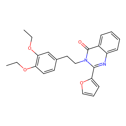 3-[2-(3,4-Diethoxy-phenyl)-ethyl]-2-furan-2-yl-3H-quinazolin-4-one structure