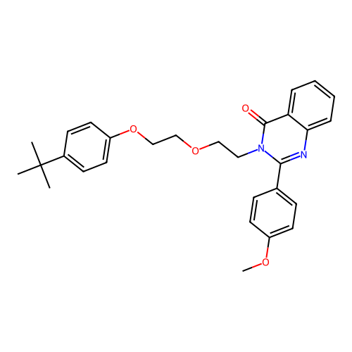 2-(4-methoxyphenyl)-3-[2-[2-(4-tert-butylphenoxy)ethoxy]ethyl]quinazolin-4-one structure
