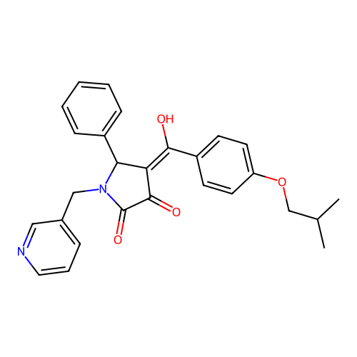 3-hydroxy-4-(4-isobutoxybenzoyl)-5-phenyl-1-(pyridin-3-ylmethyl)-1H-pyrrol-2(5H)-one structure