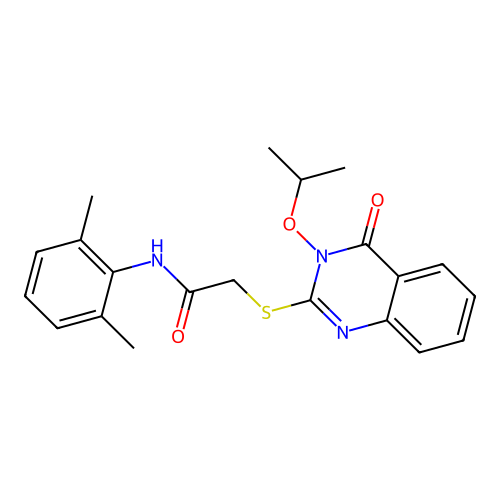 N-(2,6-dimethylphenyl)-2-((3-isopropoxy-4-oxo-3,4-dihydroquinazolin-2-yl)thio)acetamide structure