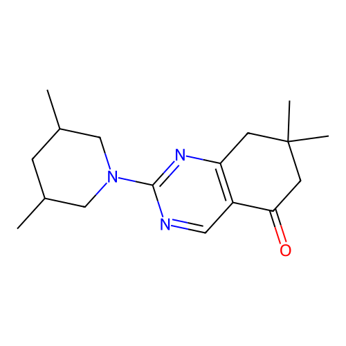2-(3,5-dimethylpiperidin-1-yl)-7,7-dimethyl-7,8-dihydroquinazolin-5(6H)-one structure