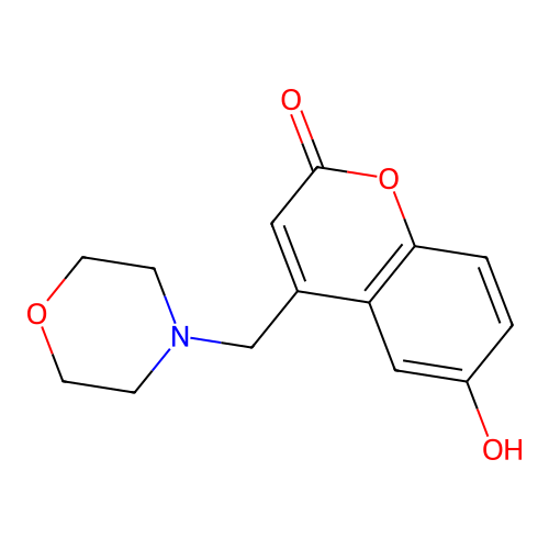 6-Hydroxy-4-(morpholin-4-ylmethyl)chromen-2-one structure