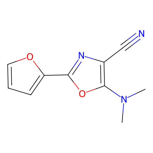 5-(Dimethylamino)-2-(furan-2-yl)-1,3-oxazole-4-carbonitrile structure